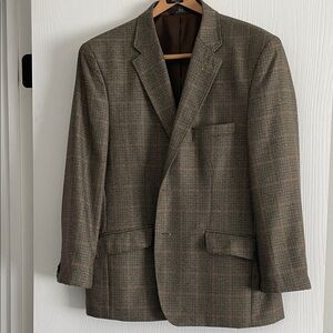 Haggar Men's Brown Plaid Blazer